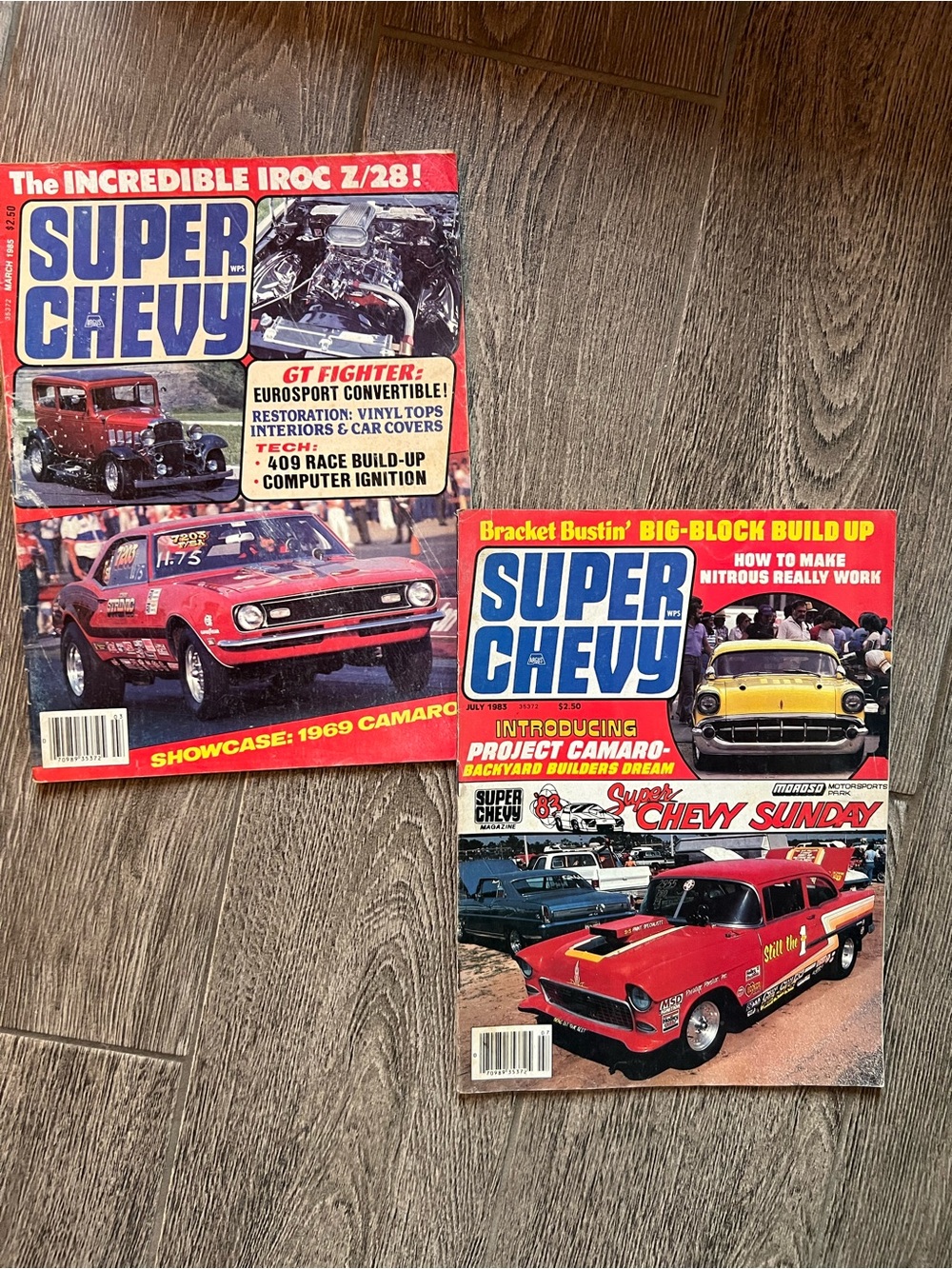 Vintage Super Chevy Magazine Lot of 3 Camaro Chevelle IROC Z28 Hot Rod 1980s